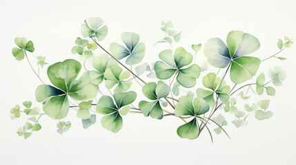 Watercolor Shamrock Clipart for St. Patrick's Day