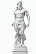 Upper body statue of a greek god apollo facing forward on a plain white background from Generative AI