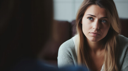 psychology, mental health and people concept - psychologist with notebook and woman patient at psychotherapy session