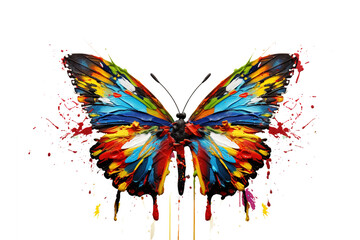 Wall Mural - painted butterfly with wings