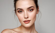 © ณรงค์วิทย์ สุขใจ - Portrait of a british model with shadow in her face, with a totally white background