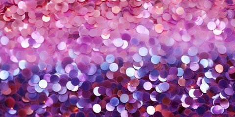 Canvas Print - Sparkling Purple Pink Sequin Background, Generative AI