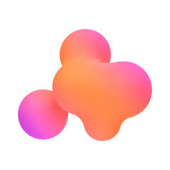 Wall Mural - 3d pink liquid blobs.