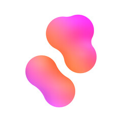 Wall Mural - 3d pink liquid blobs.