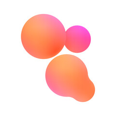 Wall Mural - 3d pink liquid blobs.