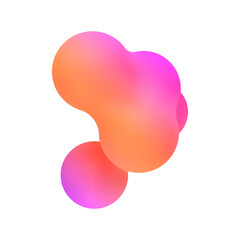 Wall Mural - 3d pink liquid blobs.