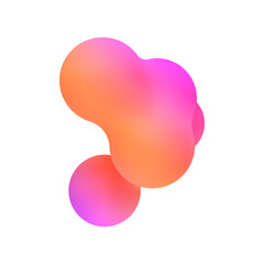 Wall Mural - 3d pink liquid blobs.