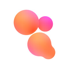 Wall Mural - 3d pink liquid blobs.