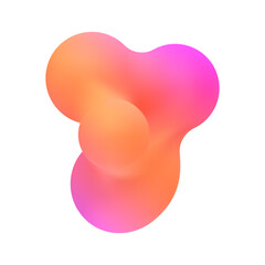 Wall Mural - 3d pink liquid blobs.