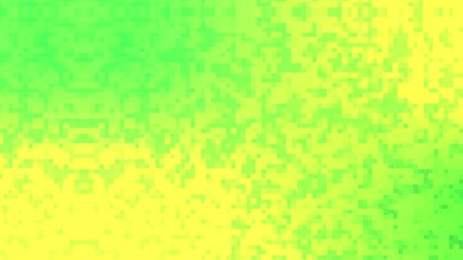 Wall Mural - Green and yellow motion mosaic background with streaming blurred tiles.
