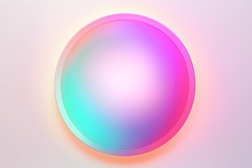 Wall Mural - Abstract pastel neon holographic blurred grainy circle gradient on white background texture. Generative AI