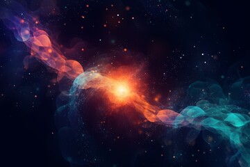 Wall Mural - abstract space and star background. generative ai