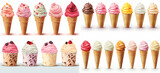 Fototapeta  - cone isolated strawberry dessert vanilla white sweet cream ice scoop food chocolate background 