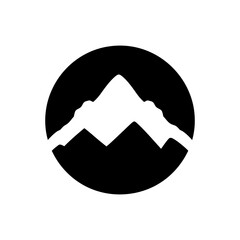 Poster - Snow-covered mountains icon - Simple Vector Illustration