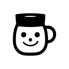 Wall Mural - Snowman mug icon - Simple Vector Illustration