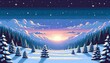 Merry Christmas pixel art 8 bit game background wallpaper trees covered in snow