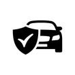 Car insurance icon. Vector icon isolated on white background.