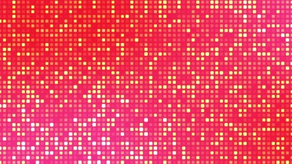 Wall Mural - motion red 4k background with scrolling and flashing neon dots.