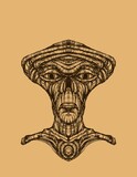 Fototapeta  - Alien creature, sketch - digital painting