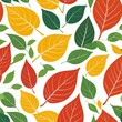 Leaf patterns and vector designs that remind you of autumn. Generative AI