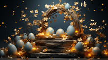 Beautiful Easter Background. Copy Space