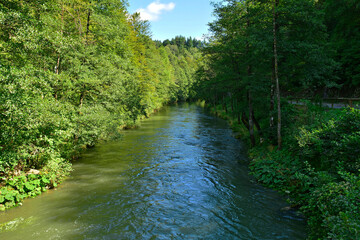 Wall Mural - The Dobra River at Kamacnik Kanjon in Primorje-Gorski Kotar County, north west Croatia. August