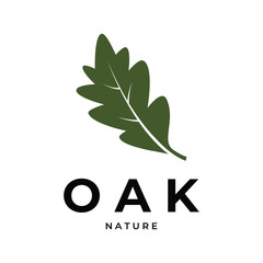 Wall Mural - oak leaf logo vector illustration template graphic design