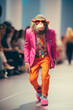 Fashionable monkey, the seducer, with a confident look. Concept of fashion, adorable animals and trendy anthromorphism.