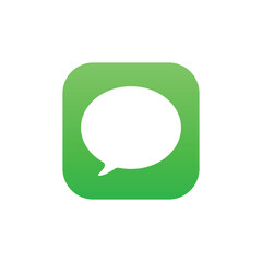 Messages app icon icon isolated on white background. Chat bubble symbol modern, simple, vector, icon for website design, mobile app, ui. Vector Illustration