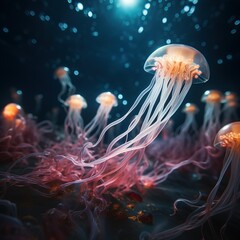 Wall Mural - jellyfish in the water