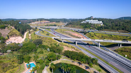 Wall Mural - Junction of Rodovia dos Bandeirantes and Rodovia Anhanguera in São Paulo, Brazil.