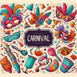 Radiant Carnival Bliss: Colorful Extravaganza Under the Carnival Sign