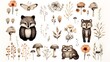 Charming Woodland Characters: Bee, Fox, Bear, and More
