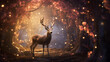 Majestic Deer in Surreal, Fantasy Forest