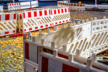 Canvas Print - typical security barrier at a street