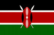 flag of Kenya. National Kenyan flag on fabric surface. African country