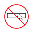 Website search vector icon. Site search flat sign design. Web site loupe search symbol pictogram. Forbidden Prohibited Warning, caution, attention, restriction label danger. URL icon UX UI symbol