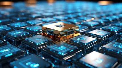 Blocks chain technology.UHD wallpaper