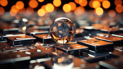 Blocks chain technology.UHD wallpaper