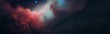 Space background. Nebula. Realistic photo style. Stars in the sky. Galaxy. Wide panorama. Place for text. Template for banner, cover, flyer. Gas clouds and stars. Oil painting, colorful watercolor.