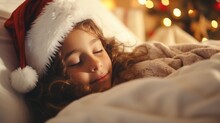 Child Fell Asleep Waiting For Gifts From Santa Claus