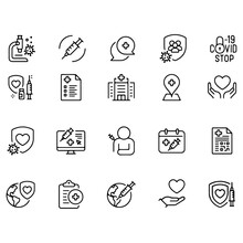 VACCINATION Icons Vector Design