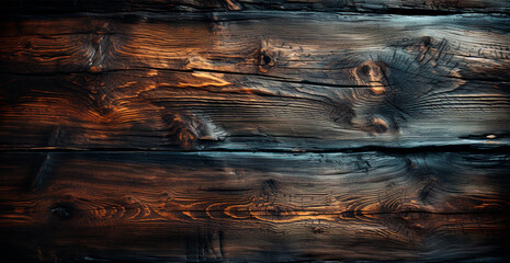  Old rotten wood texture, dark natural background - AI generated image