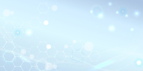 artificial intelligence in medical research. digital technology background. blue abstract background