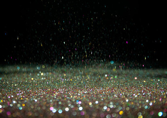 Wall Mural - abstract of christmas and bokeh light with glitter background