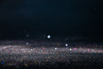 Wall Mural - abstract of christmas and bokeh light with glitter background