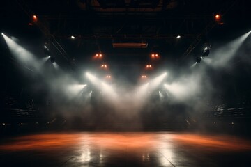 Canvas Print - Stadium arena with concert lights. Background with selective focus and copy space