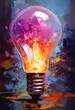 © TERKWAZ - Creative mind colorful light bulb abstract fuels ideas of innovation
