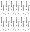 Vector seamless pattern of hand drawn doodle sketch horse stick isolated on white background