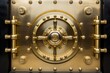 © Ilja - Front view of vintage security safe box door, ideal for bank vault backgrounds or wallpapers